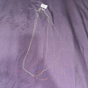 Bancroft Silver Multi-Layered Necklace 15.5"